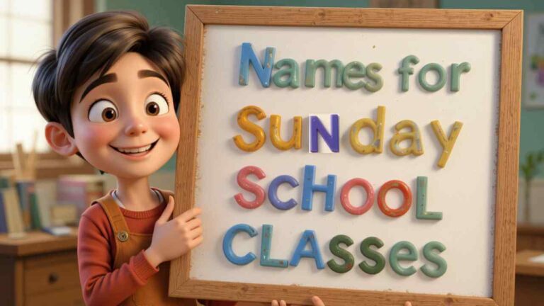 names for sunday school classes