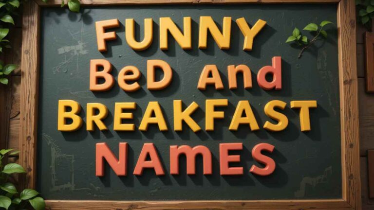 funny bed and breakfast names
