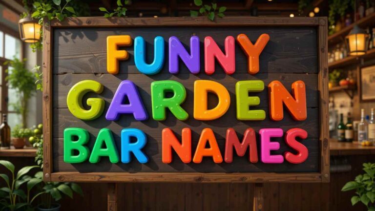 funny garden bar names