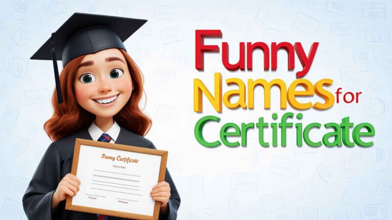 funny names for certificate